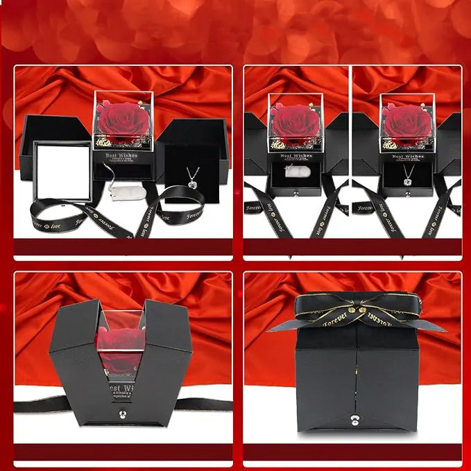 Preserved Rose Jewelry Gift Box