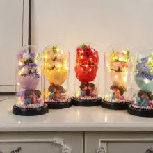 Led Rose Flower Glass Lampshade Gift