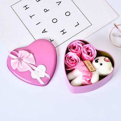 Heartfelt Rose Bear Gift Box